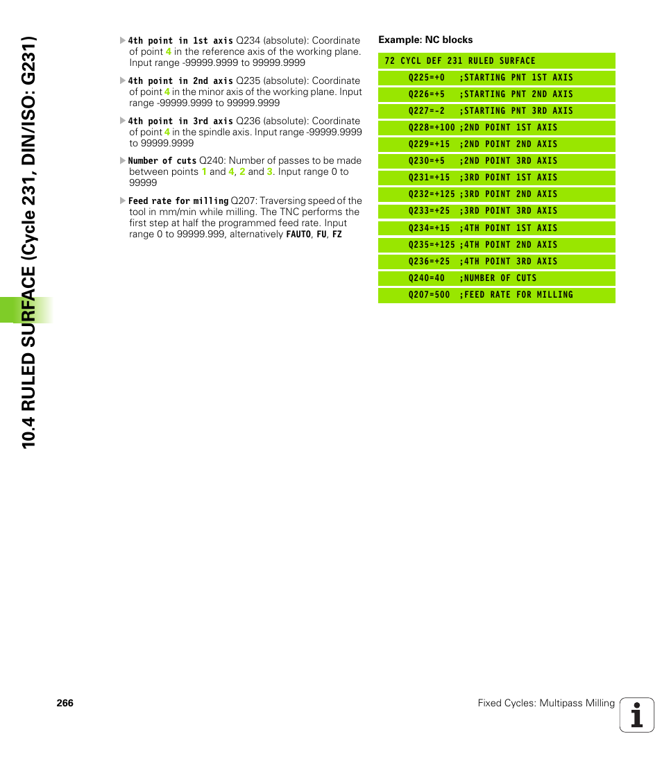HEIDENHAIN 530 (340 49x-07) Cycle programming User Manual | Page 266 / 525