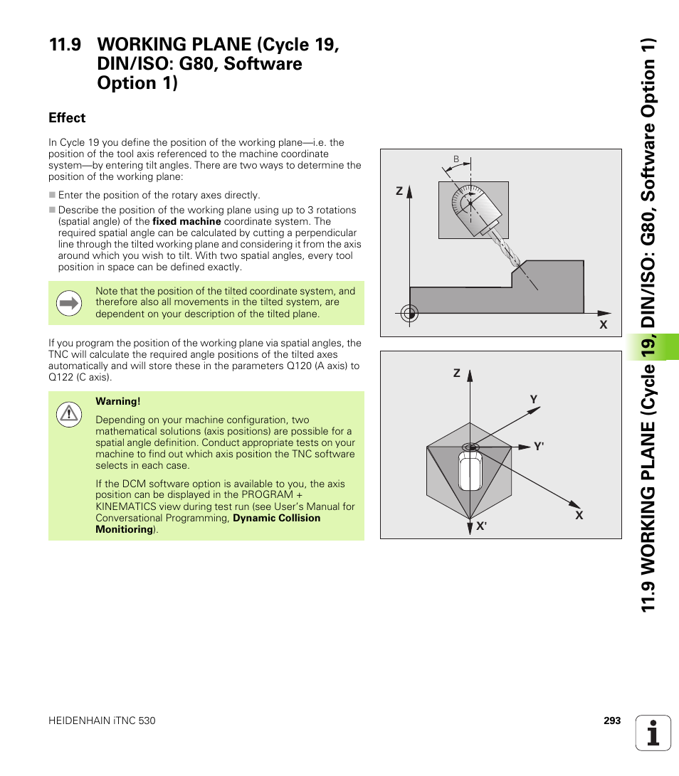 Effect | HEIDENHAIN 530 (340 49x-07) Cycle programming User Manual | Page 293 / 525