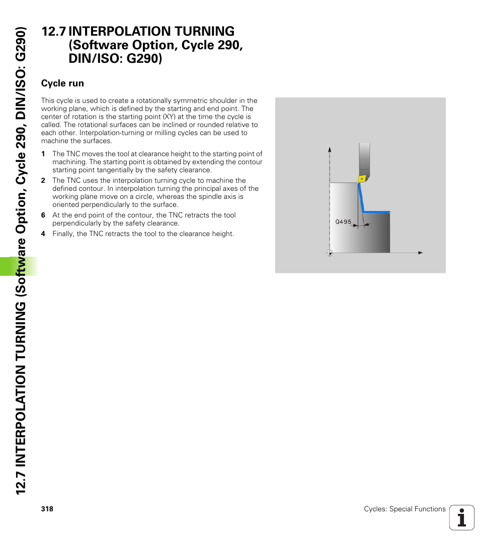 Cycle run | HEIDENHAIN 530 (340 49x-07) Cycle programming User Manual | Page 318 / 525