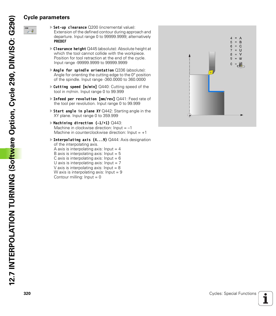 Cycle parameters | HEIDENHAIN 530 (340 49x-07) Cycle programming User Manual | Page 320 / 525