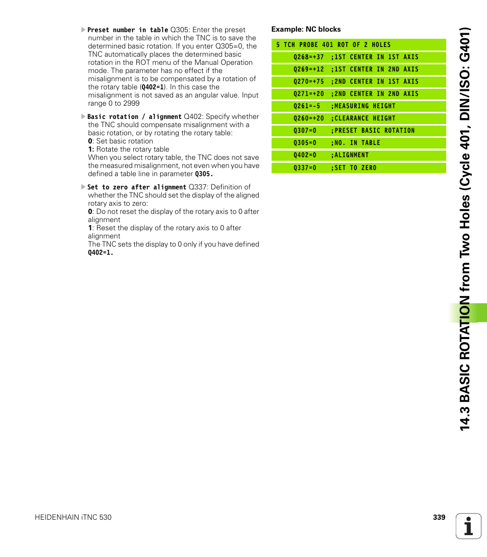 HEIDENHAIN 530 (340 49x-07) Cycle programming User Manual | Page 339 / 525