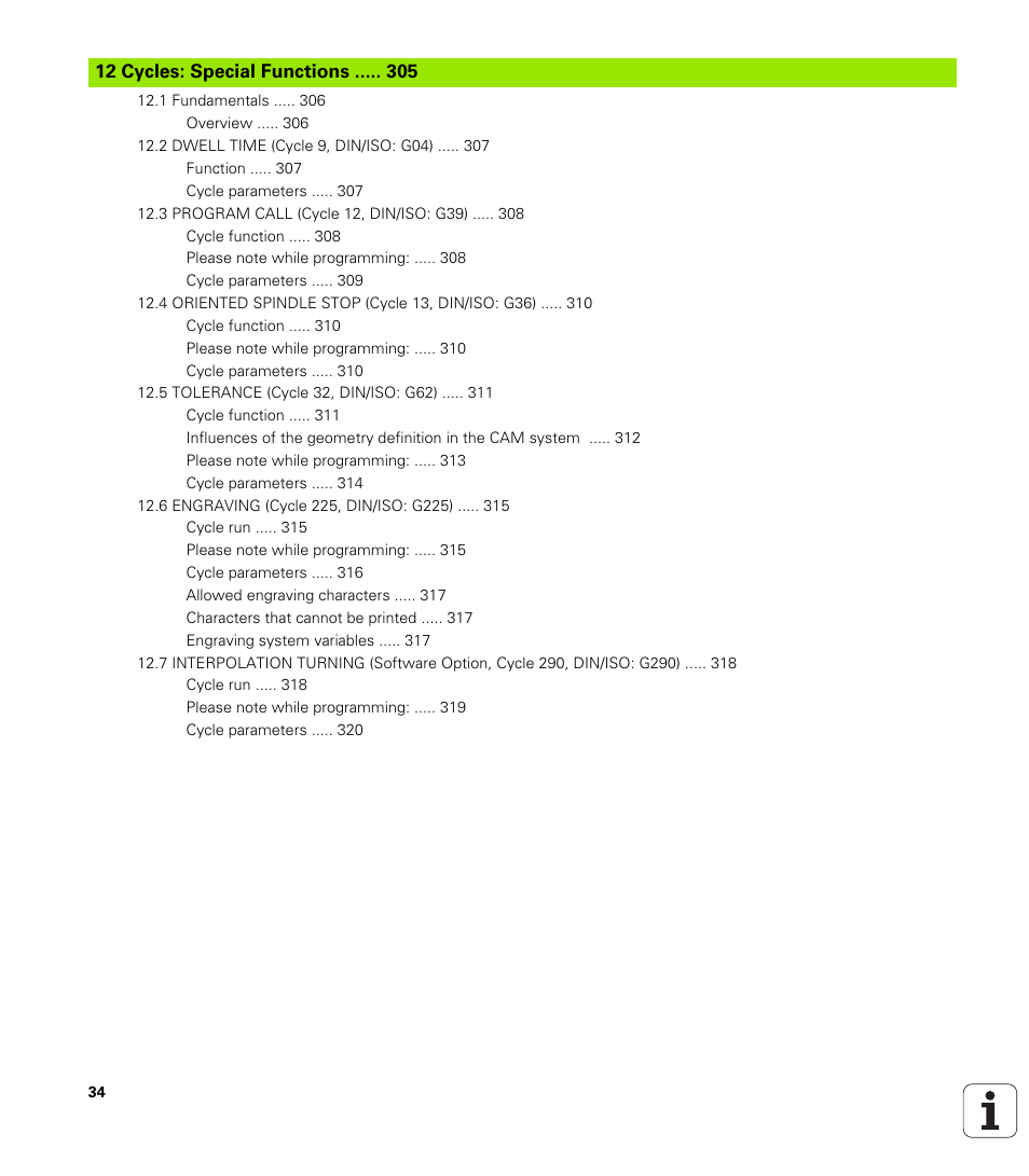 Cycles: special functions | HEIDENHAIN 530 (340 49x-07) Cycle programming User Manual | Page 34 / 525