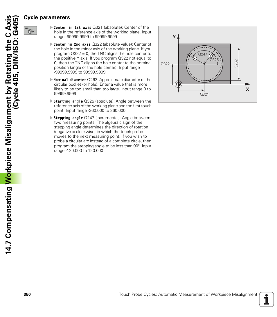 Cycle parameters | HEIDENHAIN 530 (340 49x-07) Cycle programming User Manual | Page 350 / 525