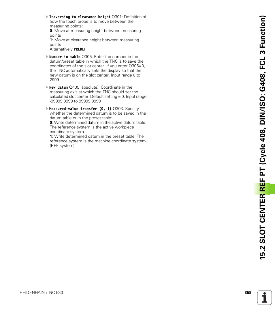 HEIDENHAIN 530 (340 49x-07) Cycle programming User Manual | Page 359 / 525
