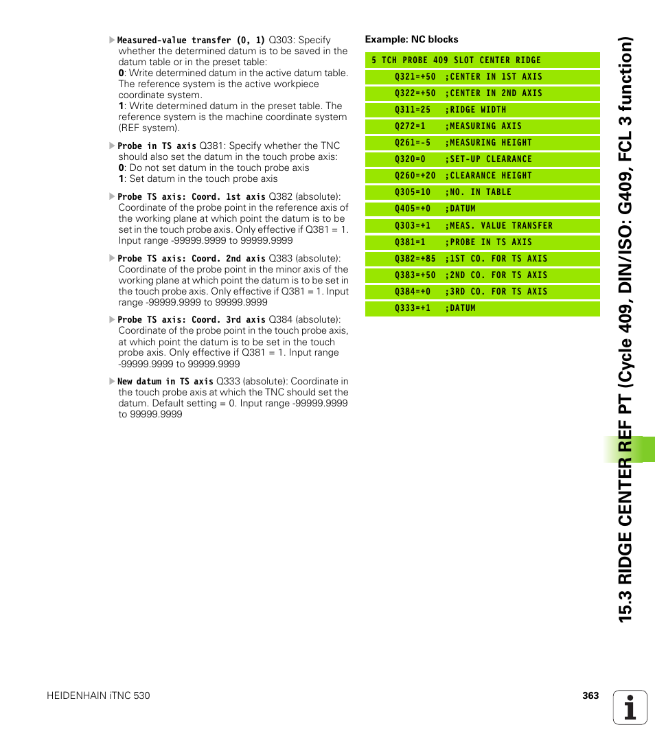 HEIDENHAIN 530 (340 49x-07) Cycle programming User Manual | Page 363 / 525