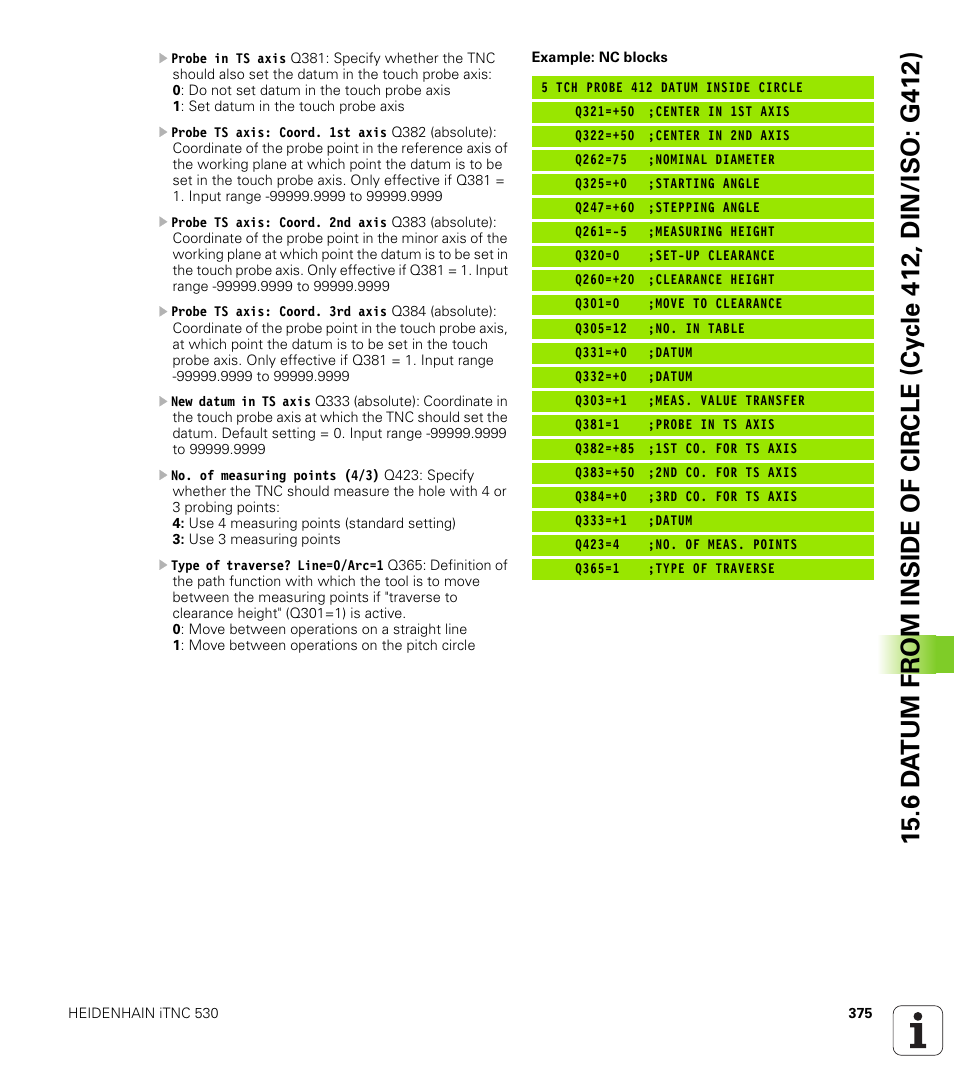HEIDENHAIN 530 (340 49x-07) Cycle programming User Manual | Page 375 / 525