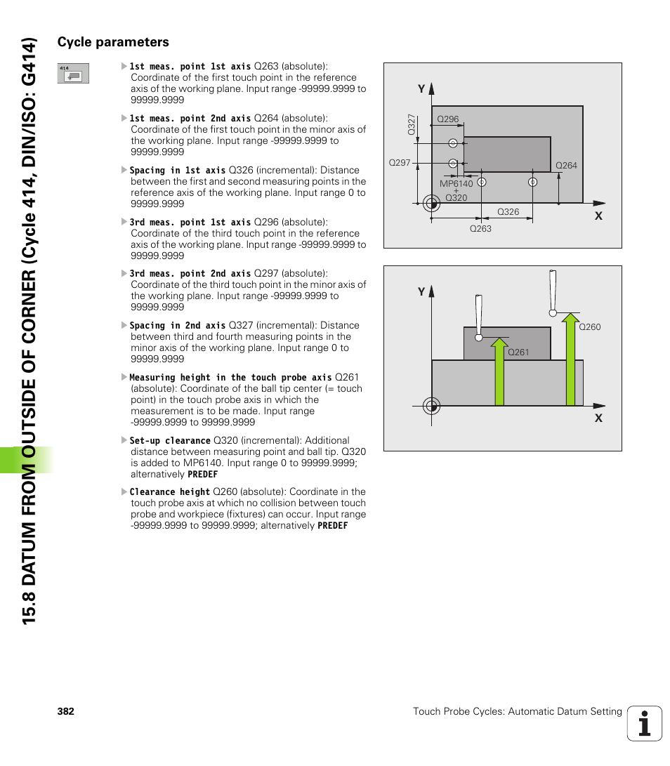 Cycle parameters | HEIDENHAIN 530 (340 49x-07) Cycle programming User Manual | Page 382 / 525