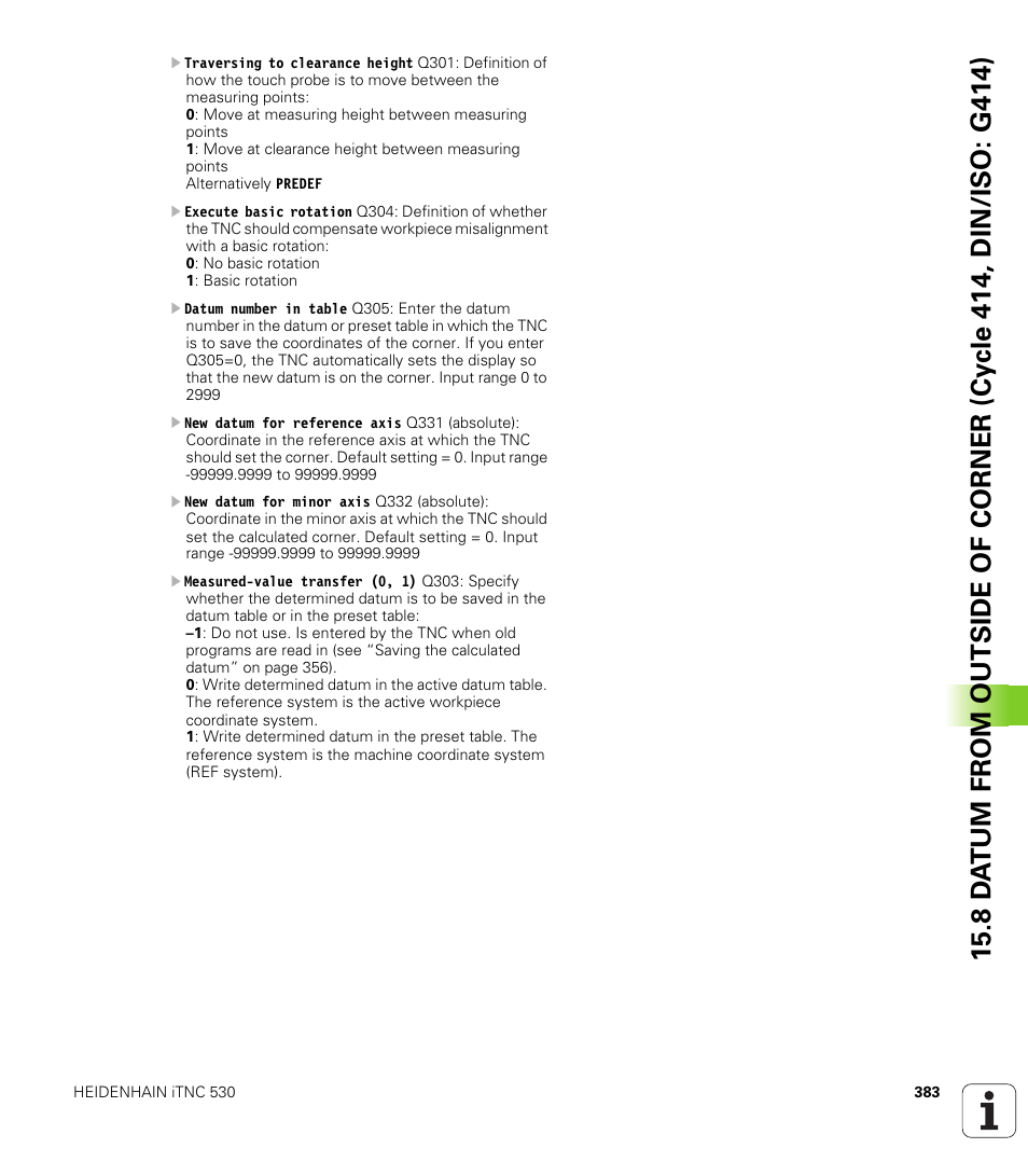 HEIDENHAIN 530 (340 49x-07) Cycle programming User Manual | Page 383 / 525