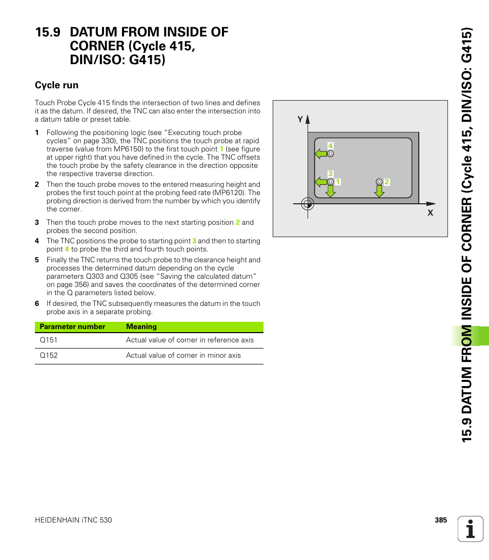 Cycle run | HEIDENHAIN 530 (340 49x-07) Cycle programming User Manual | Page 385 / 525