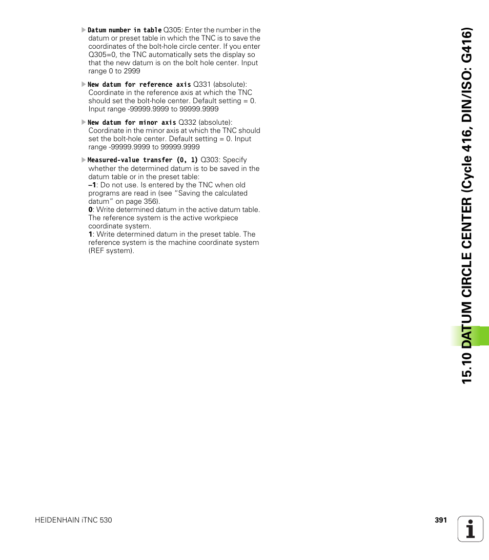 HEIDENHAIN 530 (340 49x-07) Cycle programming User Manual | Page 391 / 525