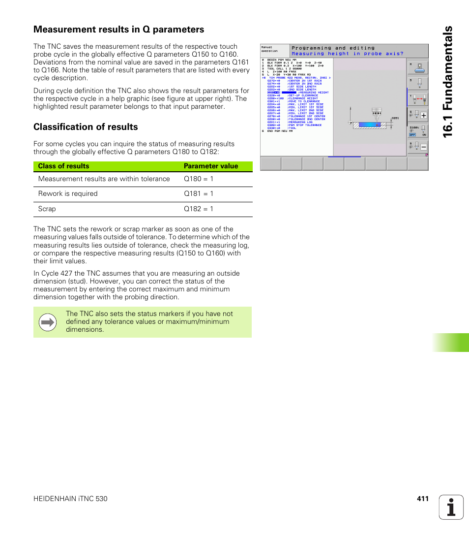 Measurement results in q parameters, Classification of results, 1 f undamentals | HEIDENHAIN 530 (340 49x-07) Cycle programming User Manual | Page 411 / 525