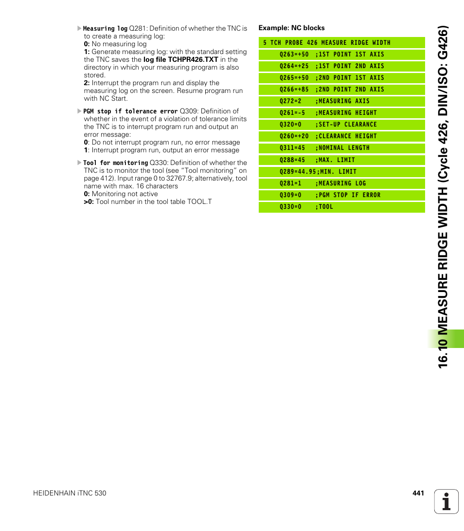 HEIDENHAIN 530 (340 49x-07) Cycle programming User Manual | Page 441 / 525