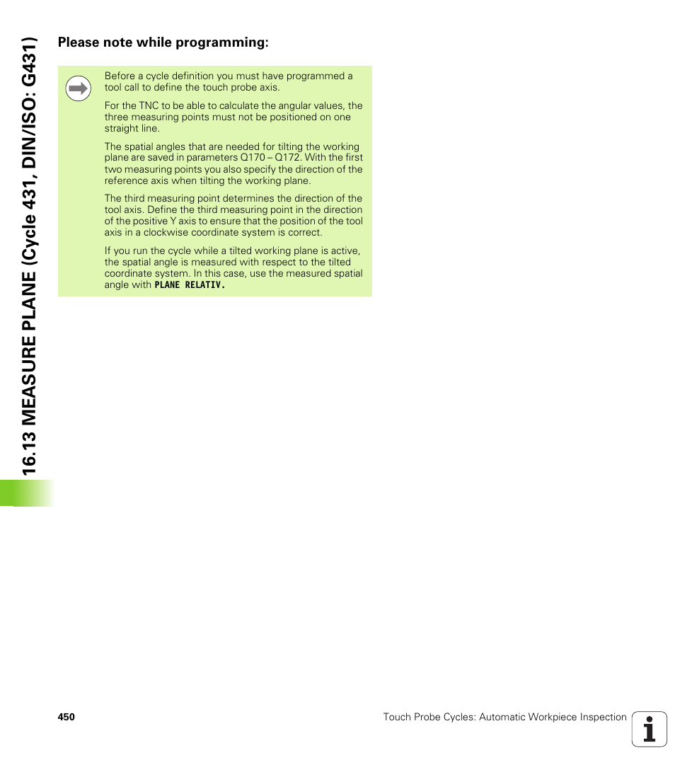 Please note while programming | HEIDENHAIN 530 (340 49x-07) Cycle programming User Manual | Page 450 / 525