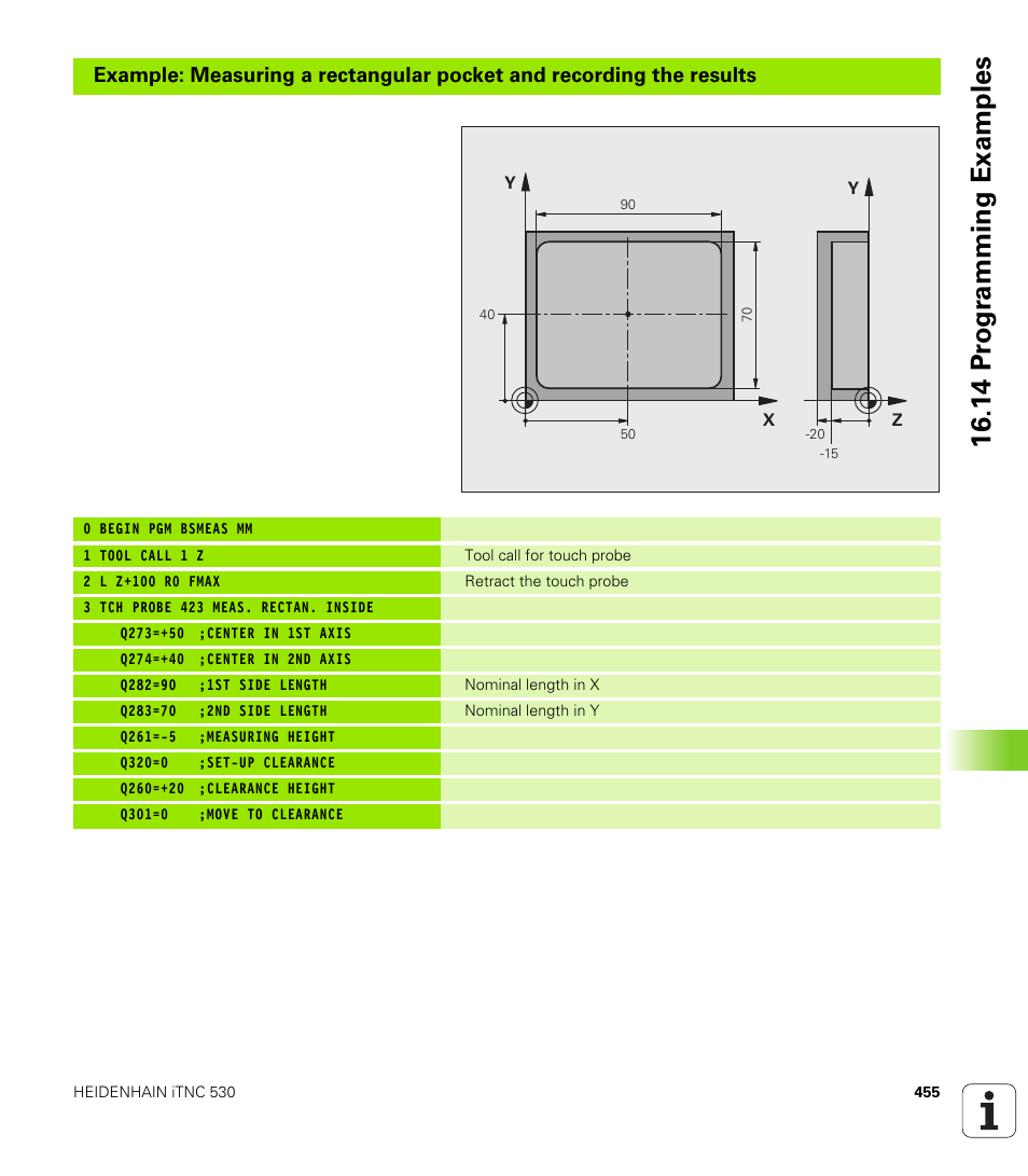 14 pr ogr amming examples | HEIDENHAIN 530 (340 49x-07) Cycle programming User Manual | Page 455 / 525