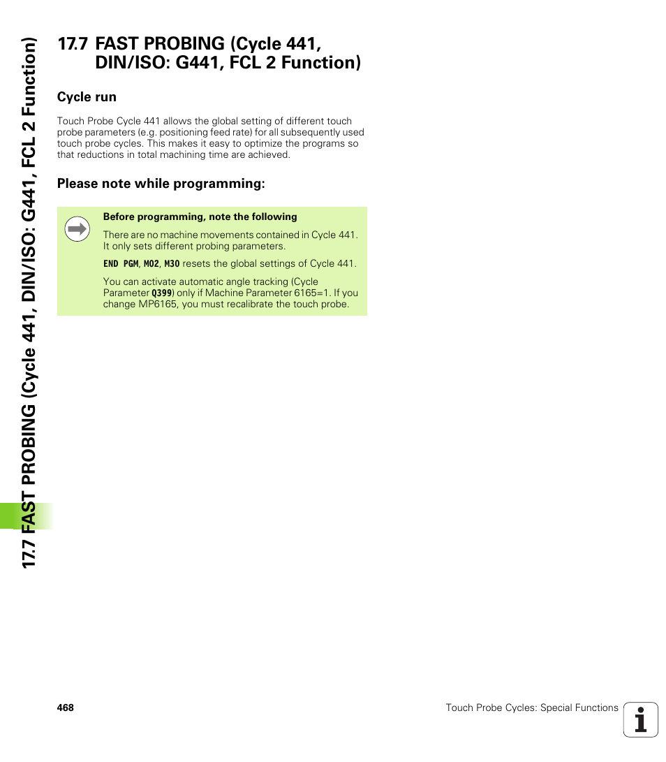 Cycle run, Please note while programming | HEIDENHAIN 530 (340 49x-07) Cycle programming User Manual | Page 468 / 525