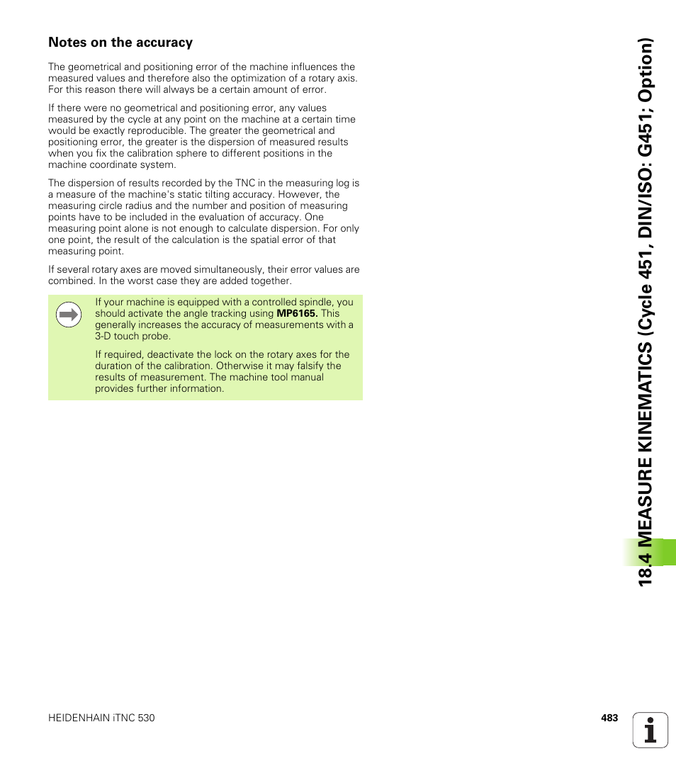 Notes on the accuracy | HEIDENHAIN 530 (340 49x-07) Cycle programming User Manual | Page 483 / 525