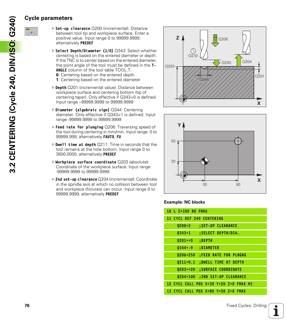 Cycle parameters | HEIDENHAIN 530 (340 49x-07) Cycle programming User Manual | Page 76 / 525