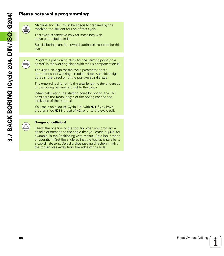 Please note while programming | HEIDENHAIN 530 (340 49x-07) Cycle programming User Manual | Page 90 / 525