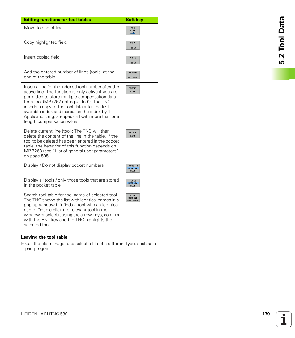 2 t ool d a ta | HEIDENHAIN 530 (340 49x-07) ISO programming User Manual | Page 179 / 650