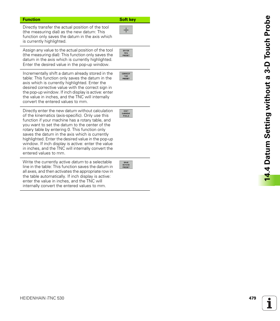 4 d a tu m set ting without a 3-d t ouc h pr obe | HEIDENHAIN 530 (340 49x-07) ISO programming User Manual | Page 479 / 650