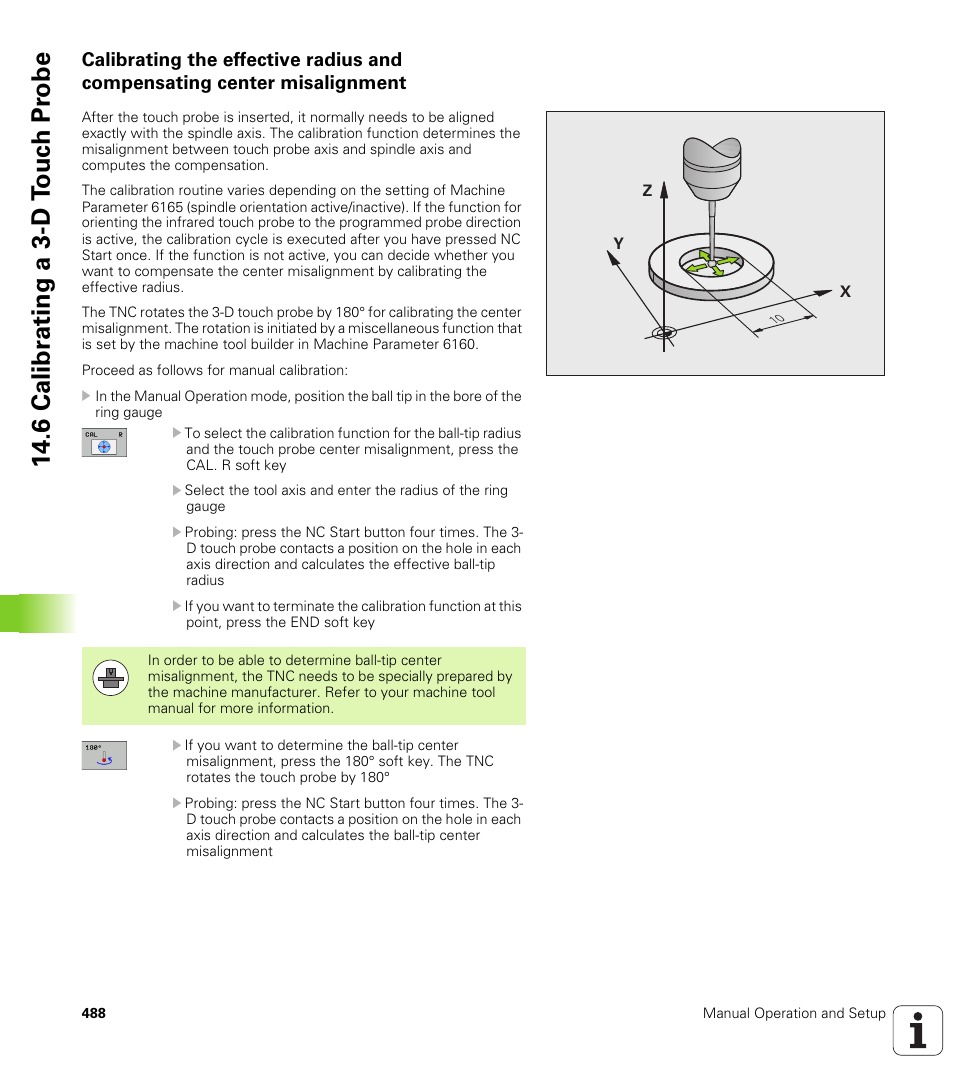 6 calibr a ting a 3-d t o uc h pr obe | HEIDENHAIN 530 (340 49x-07) ISO programming User Manual | Page 488 / 650