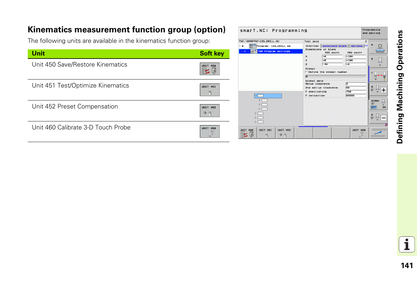 Kinematics measurement function group (option) | HEIDENHAIN 530 (340 49x-07) Pilot User Manual | Page 141 / 228