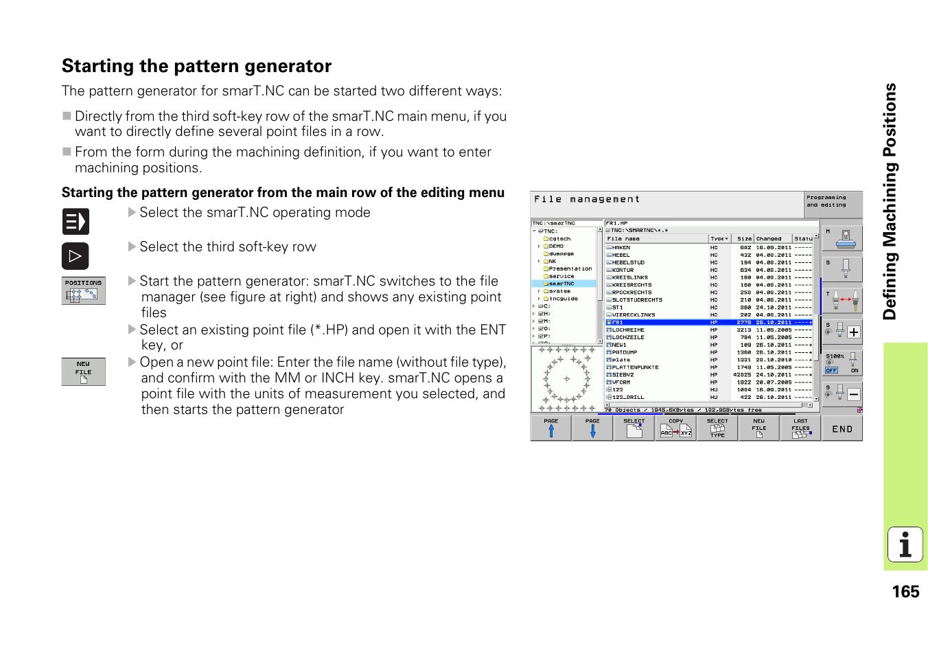 Starting the pattern generator | HEIDENHAIN 530 (340 49x-07) Pilot User Manual | Page 165 / 228