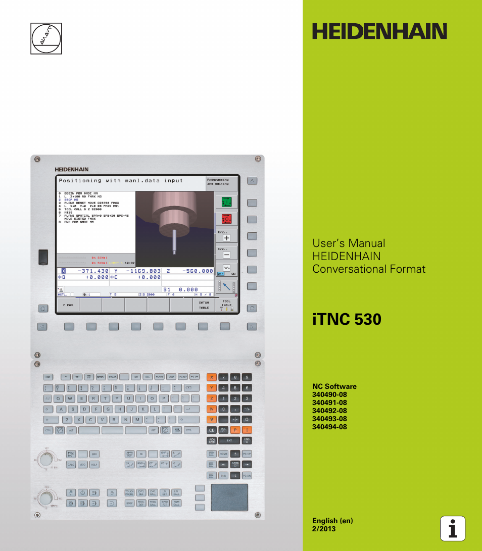 HEIDENHAIN iTNC 530 (34049x-08) User Manual | 739 pages