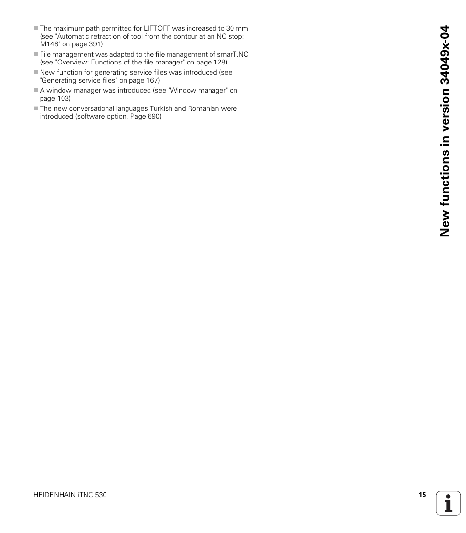 HEIDENHAIN iTNC 530 (34049x-08) User Manual | Page 15 / 739