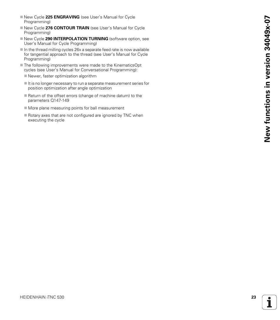 HEIDENHAIN iTNC 530 (34049x-08) User Manual | Page 23 / 739