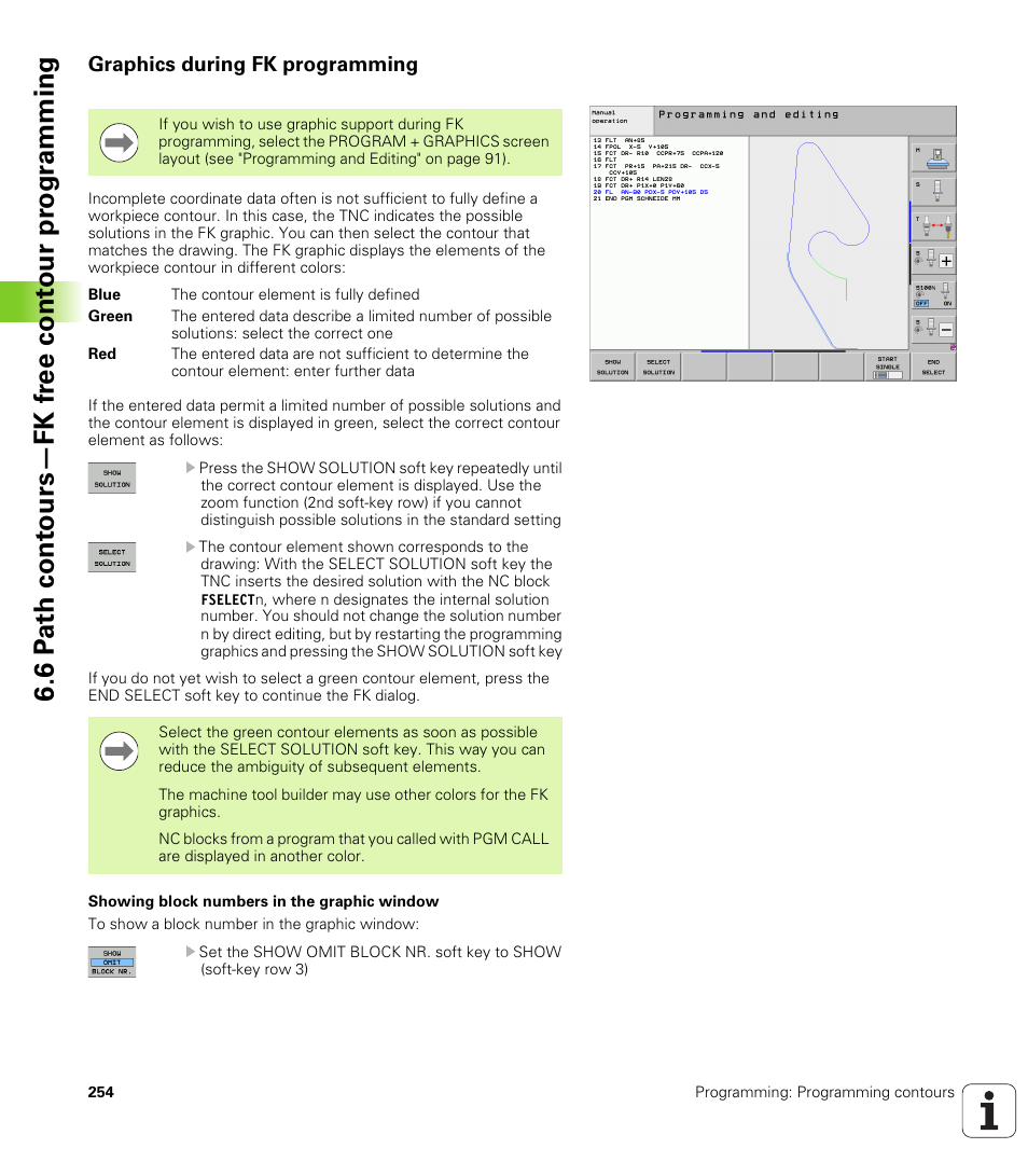 Graphics during fk programming | HEIDENHAIN iTNC 530 (34049x-08) User Manual | Page 254 / 739