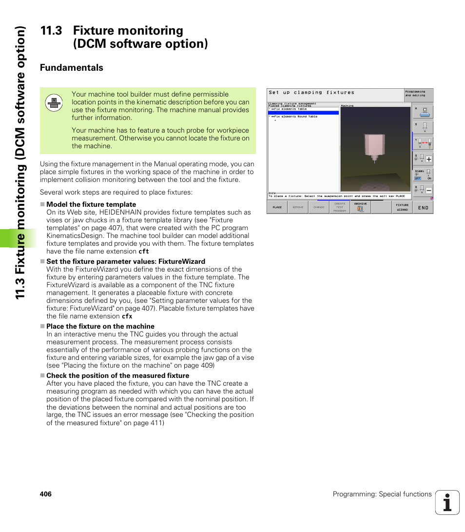 3 fixture monitoring (dcm software option), Fundamentals | HEIDENHAIN iTNC 530 (34049x-08) User Manual | Page 406 / 739