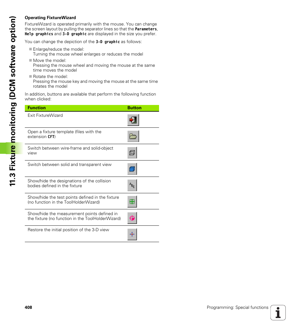 3 fixt ur e monit o ri ng (dcm sof tw a re option) | HEIDENHAIN iTNC 530 (34049x-08) User Manual | Page 408 / 739
