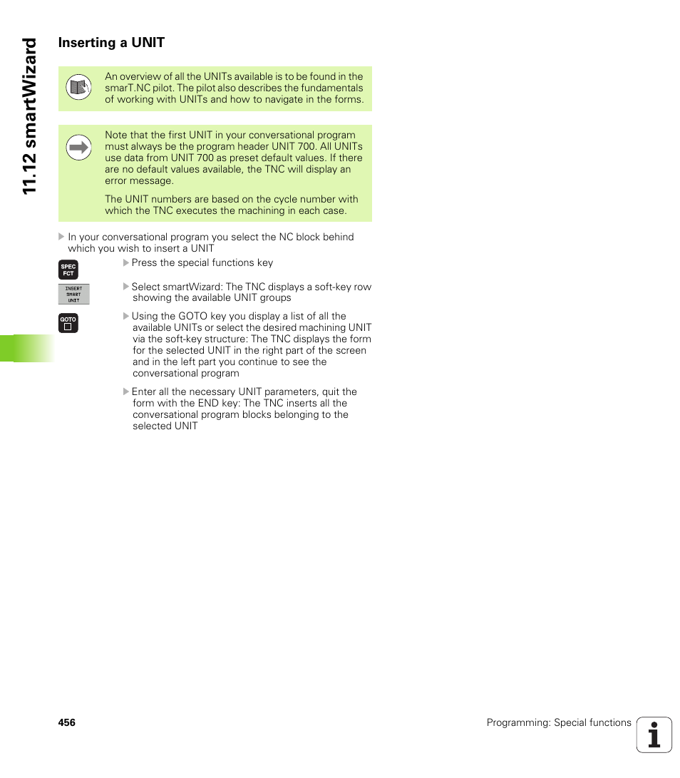 Inserting a unit, 12 smar twizar d | HEIDENHAIN iTNC 530 (34049x-08) User Manual | Page 456 / 739