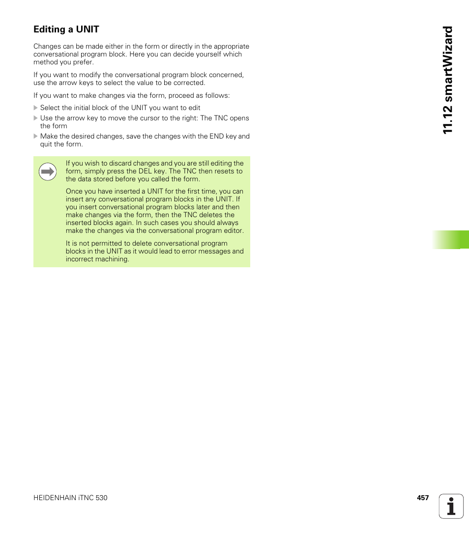 Editing a unit, 12 smar twizar d | HEIDENHAIN iTNC 530 (34049x-08) User Manual | Page 457 / 739
