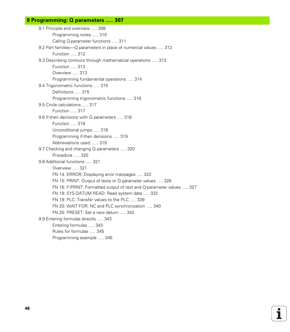 9 programming: q parameters | HEIDENHAIN iTNC 530 (34049x-08) User Manual | Page 46 / 739