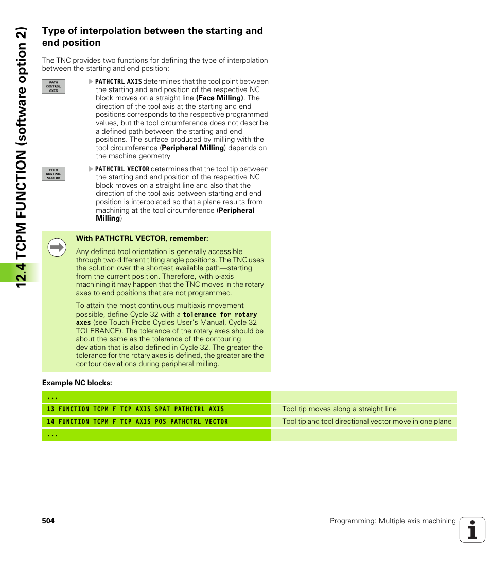 4 tcpm function (sof tw ar e o ption 2) | HEIDENHAIN iTNC 530 (34049x-08) User Manual | Page 504 / 739