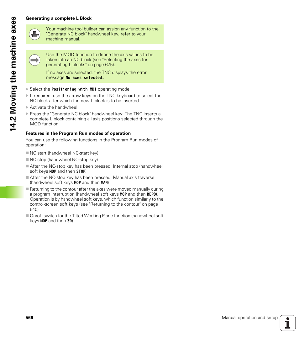 2 mo ving the mac h ine ax es | HEIDENHAIN iTNC 530 (34049x-08) User Manual | Page 566 / 739