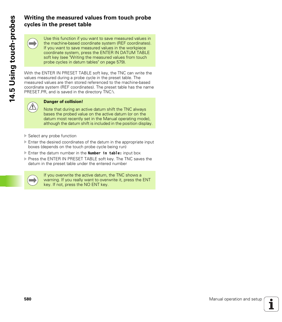 5 using t o uc h-pr obes | HEIDENHAIN iTNC 530 (34049x-08) User Manual | Page 580 / 739