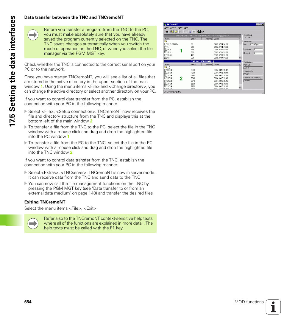 5 set ting the data int e rf aces | HEIDENHAIN iTNC 530 (34049x-08) User Manual | Page 654 / 739