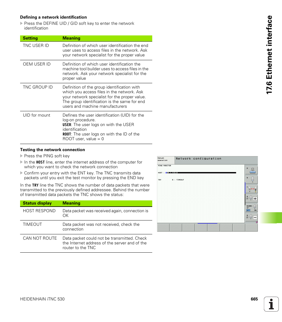 6 ether n et int e rf ace | HEIDENHAIN iTNC 530 (34049x-08) User Manual | Page 665 / 739