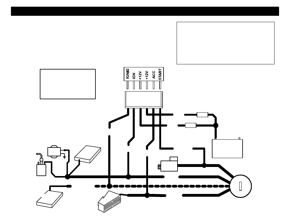 Ignition switch wiring, Ign 2 acc 2, 6 pin high-current connector | Crimestopper Security Products RS900/RS901 User Manual | Page 6 / 16