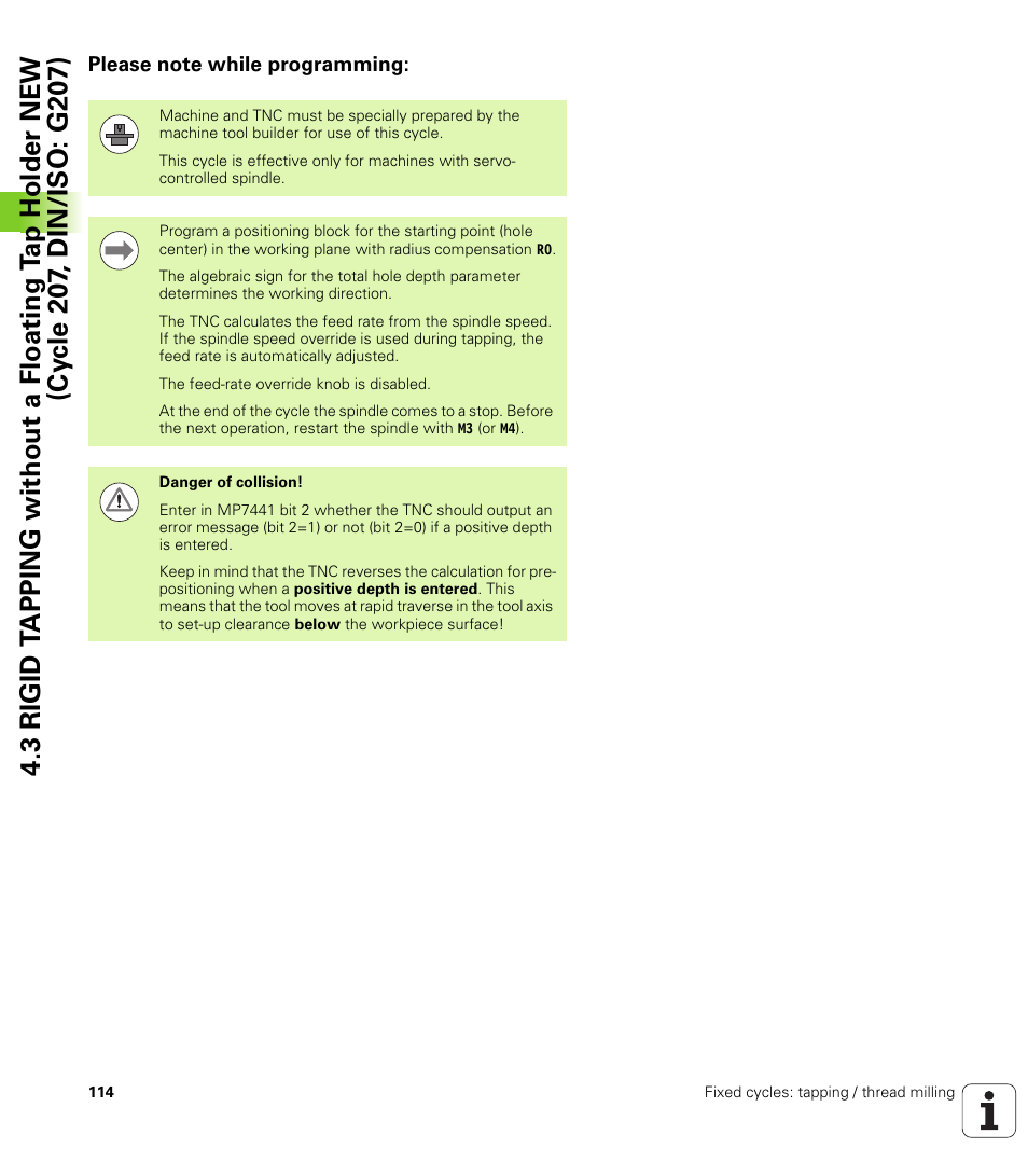 Please note while programming | HEIDENHAIN iTNC 530 (34049x-08) Cycle programming User Manual | Page 114 / 527