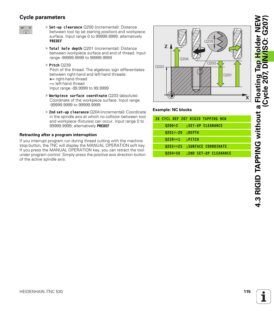 Cycle parameters | HEIDENHAIN iTNC 530 (34049x-08) Cycle programming User Manual | Page 115 / 527