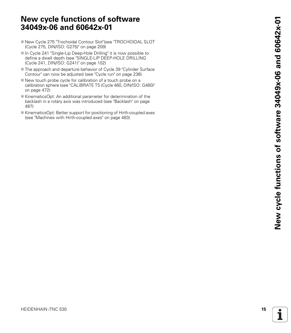 HEIDENHAIN iTNC 530 (34049x-08) Cycle programming User Manual | Page 15 / 527