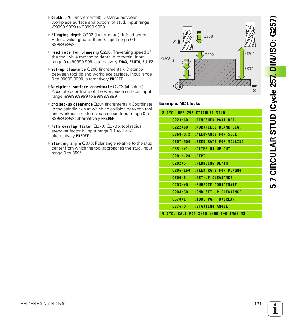 HEIDENHAIN iTNC 530 (34049x-08) Cycle programming User Manual | Page 171 / 527