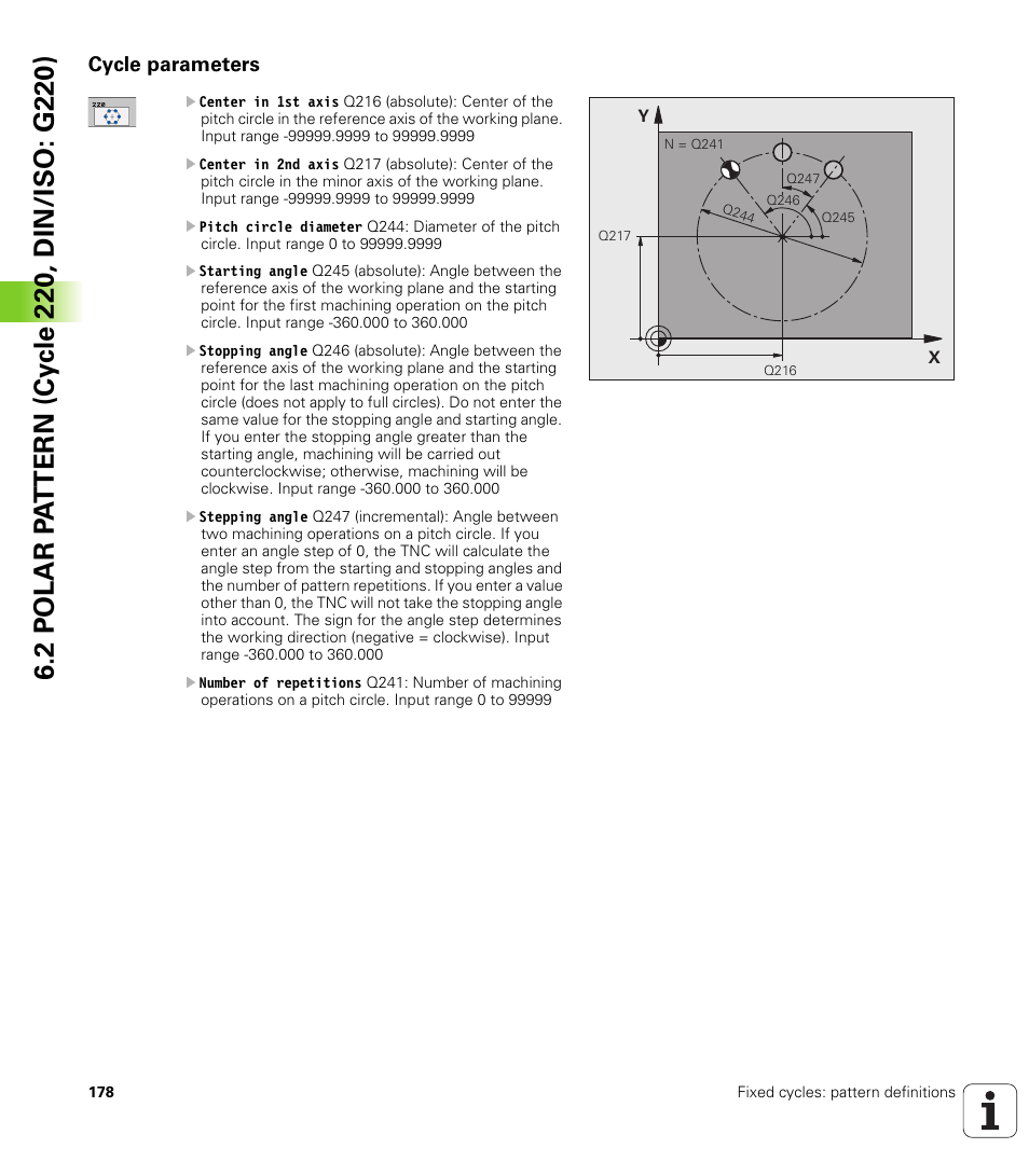 Cycle parameters | HEIDENHAIN iTNC 530 (34049x-08) Cycle programming User Manual | Page 178 / 527