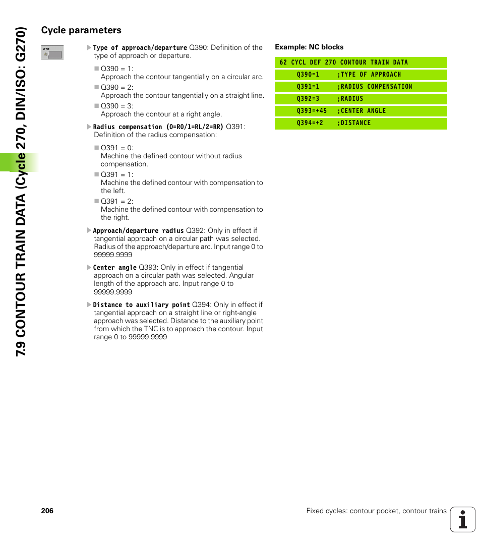 Cycle parameters | HEIDENHAIN iTNC 530 (34049x-08) Cycle programming User Manual | Page 206 / 527