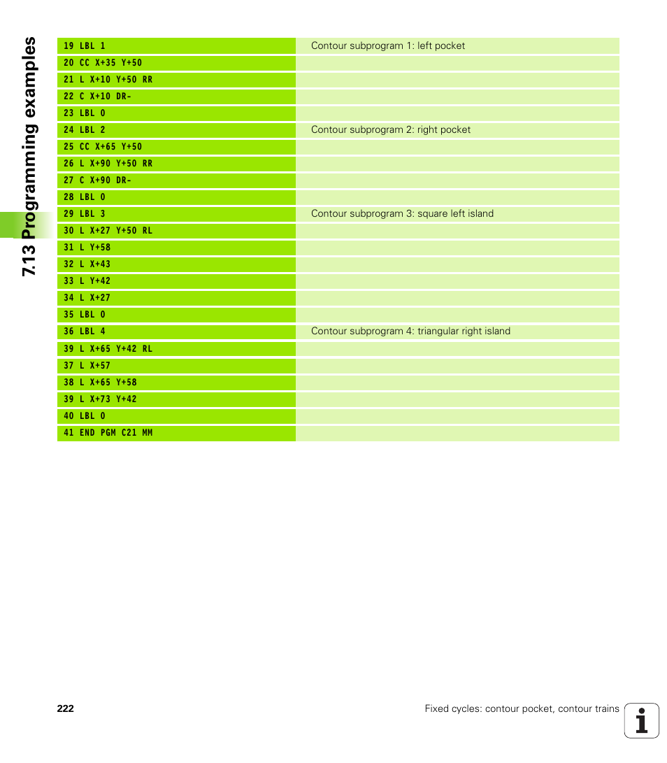 13 pr ogr amming examples | HEIDENHAIN iTNC 530 (34049x-08) Cycle programming User Manual | Page 222 / 527