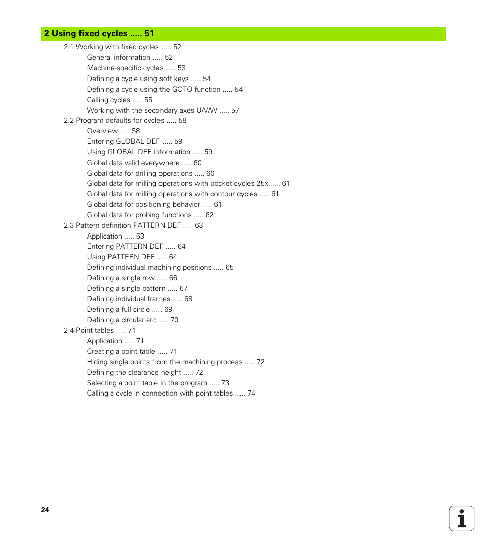 HEIDENHAIN iTNC 530 (34049x-08) Cycle programming User Manual | Page 24 / 527